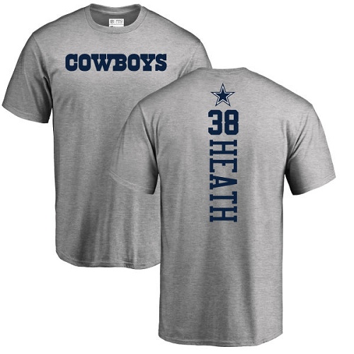 Men Dallas Cowboys Ash Jeff Heath Backer #38 Nike NFL T Shirt->youth nfl jersey->Youth Jersey